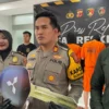 Kapolsek Gunung Putri, AKP Aulia Robby setelah konferensi pers di Polres Bogor, Jumat (17/1). Regi / Jabar Ekspres