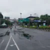 Situasi Simpang Gadog setelah Satlantas Polres Bogor lakukan penerapan one way ke arah Jakarta dari Puncak, Selasa (28/1).