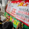 Ist. Protes mahasiswa Universitas Bandung atas adanya dugaan korupsi dana PIP di kampusnya. Foto. Dimas Jabar Ekspres.