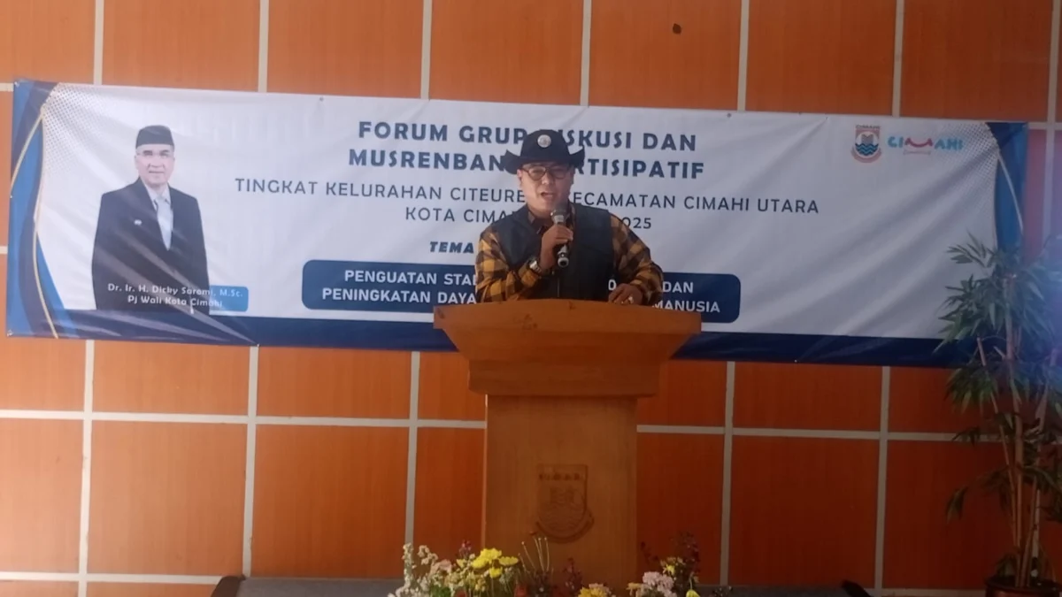 Lurah Citeureup, Rusli Sudarmadi saat Memberikan Sambutan Dalam Musrenbang/Firman Satria/Jabar Eskpres/