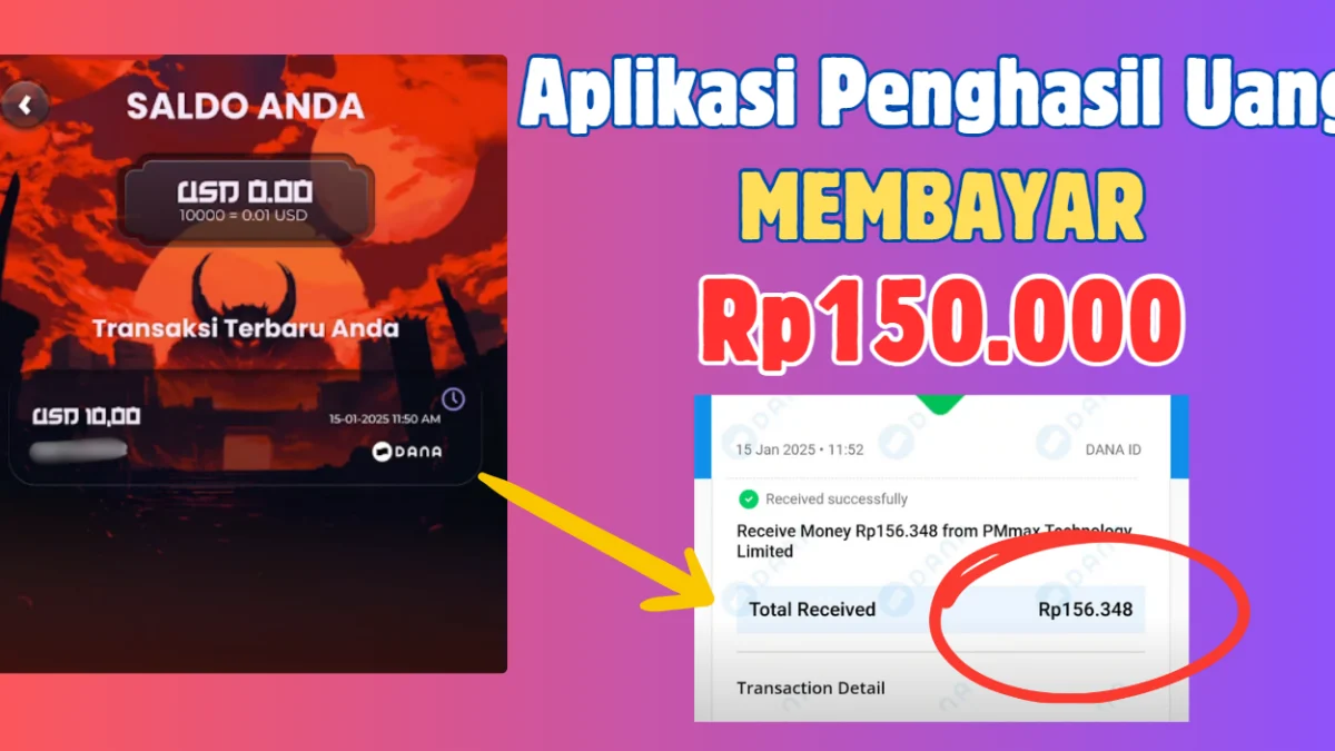 Aplikasi Penghasil Uang Terbaru 2025 Membayar hingga Rp150.000 Saldo Gratis Aplikasi Penghasil Uang Terbaru 2025 Membayar hingga Rp150.000 Saldo Gratis