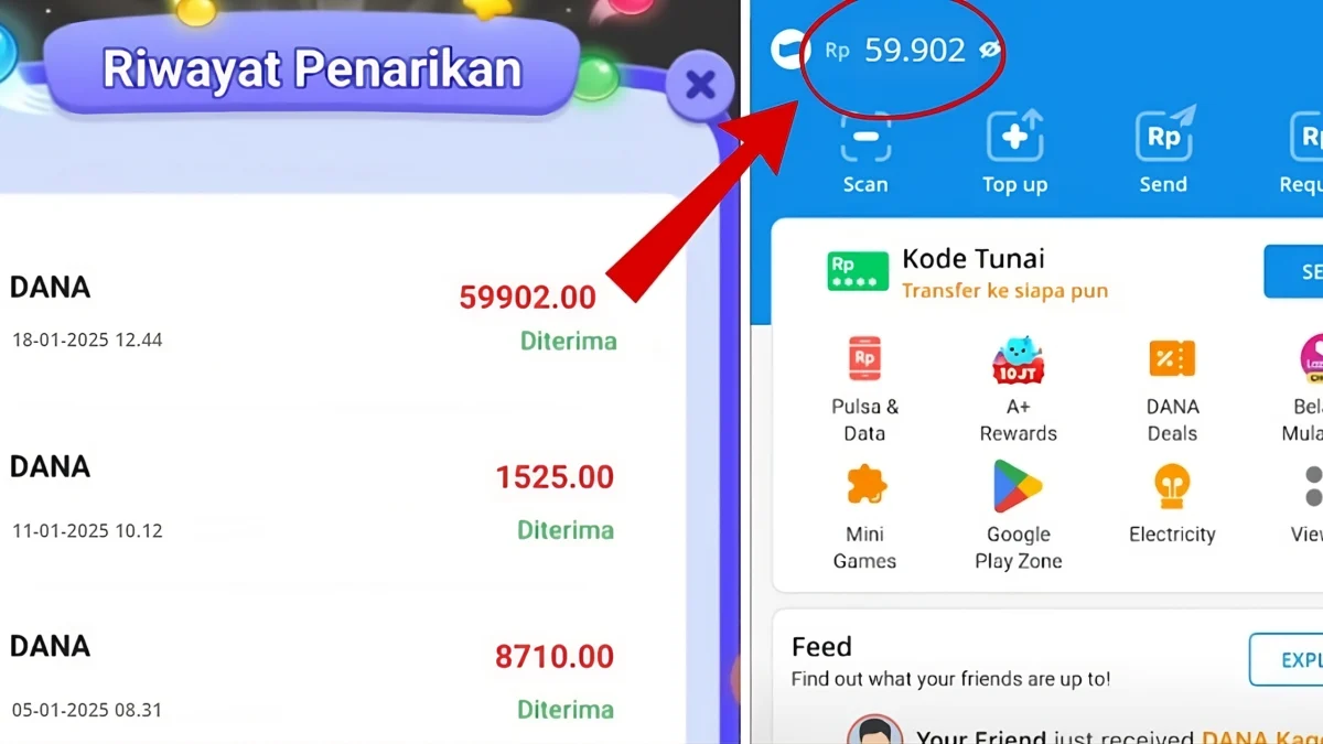 Tarik Saldo Gratis hingga Rp59.902 Ribu Per Hari, Cukup Main Game Penghasil Uang 2025