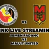 LINK Live Streaming Semen Padang vs Malut United Hari Ini, Pekan Ke-21 di BRI Liga 1 2024/2025