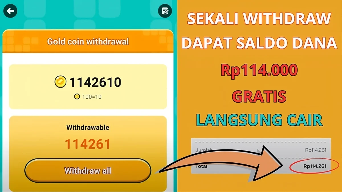 Modal Main Game Dibayar Saldo DANA Gratis hingga Rp114 Ribu Langsung Cair