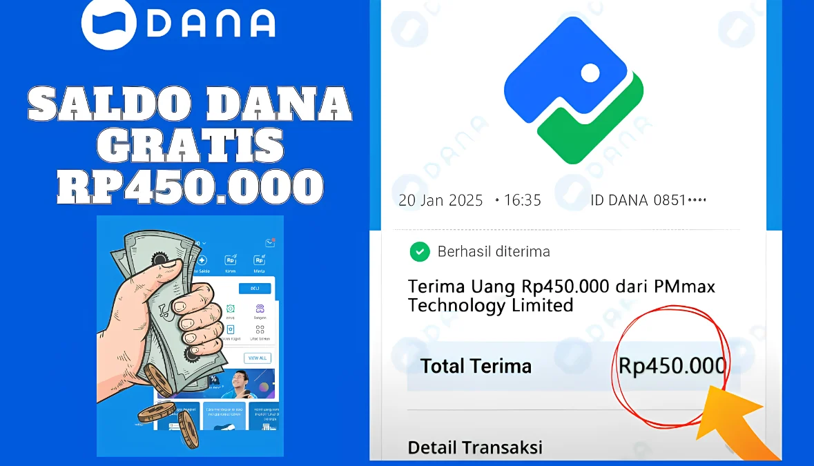 Main Game Penghasil Uang Langsung Cair Rp450.000 Saldo DANA Main Game Penghasil Uang Langsung Cair Rp450.000 Saldo DANA