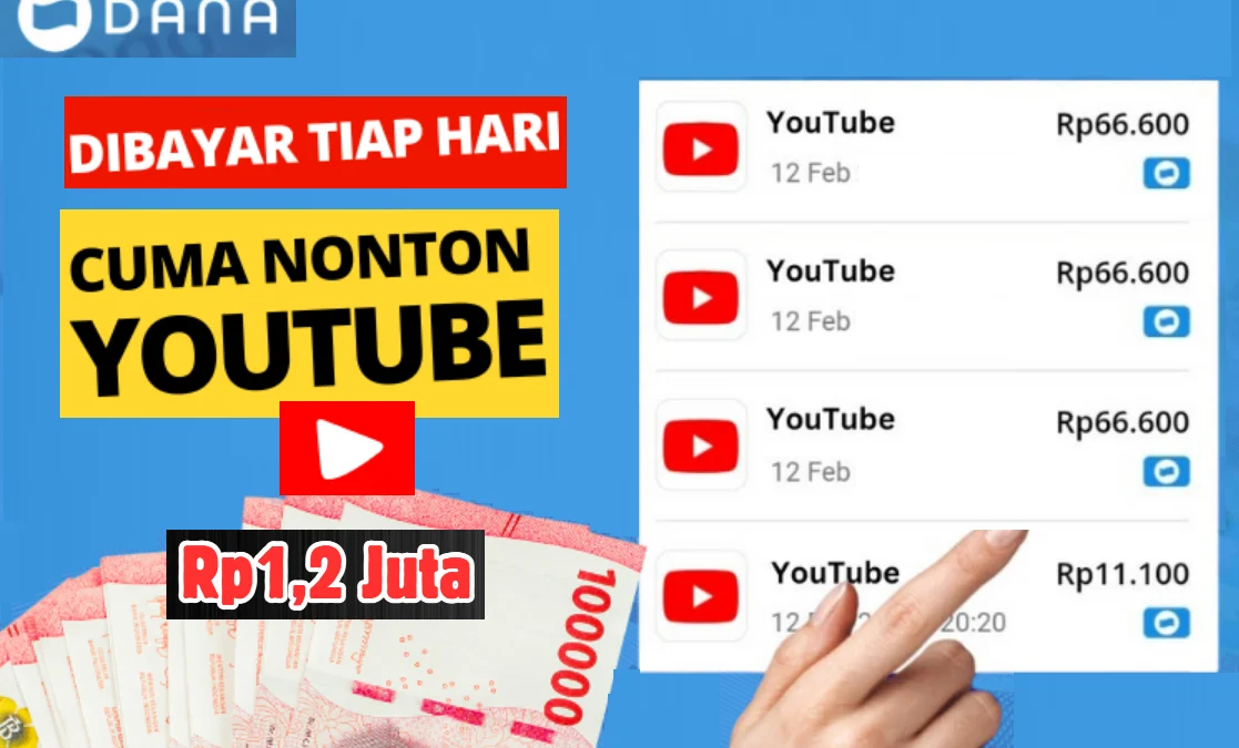 Hanya Nonton YouTube Shorts Dapat Saldo Dana Gratis Rp1,2 Juta dalam Seminggu