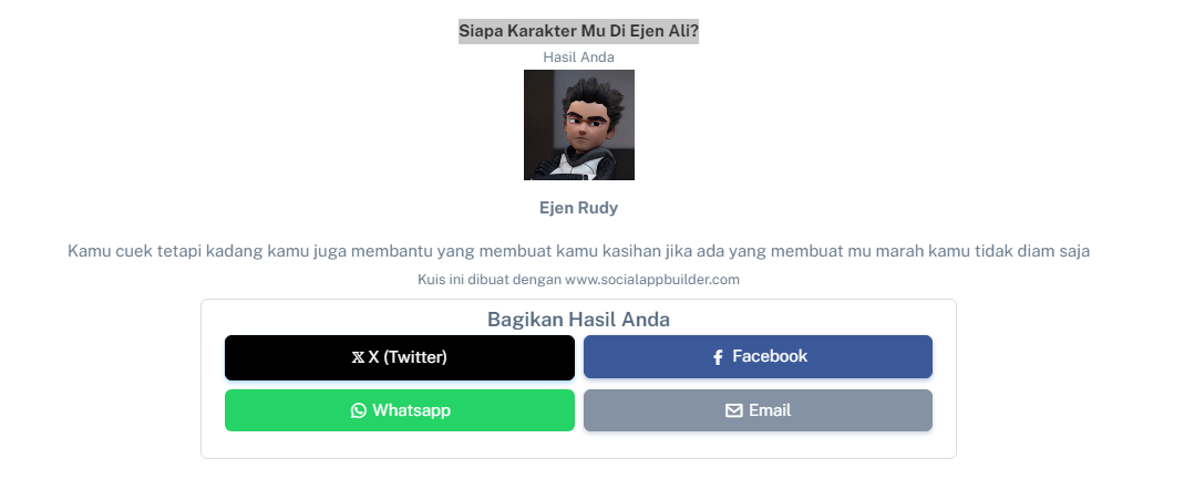Link Ujian Siapa Karakter Mu Di Ejen Ali? via Google Form DISINI Gratis