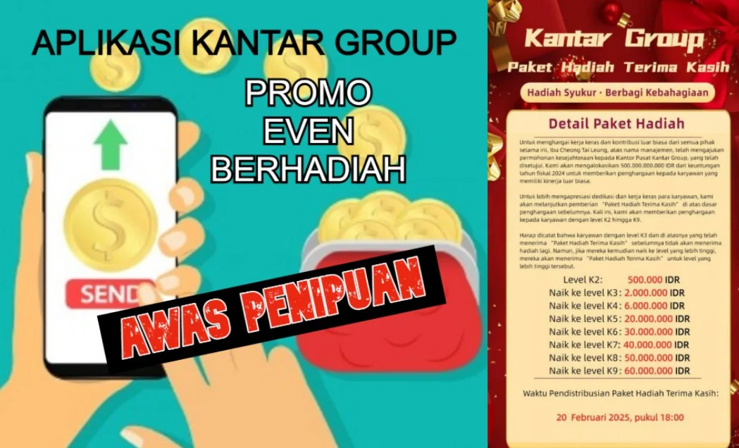 Aplikasi Kantar Group yang sedang menggelar even berhadiah.