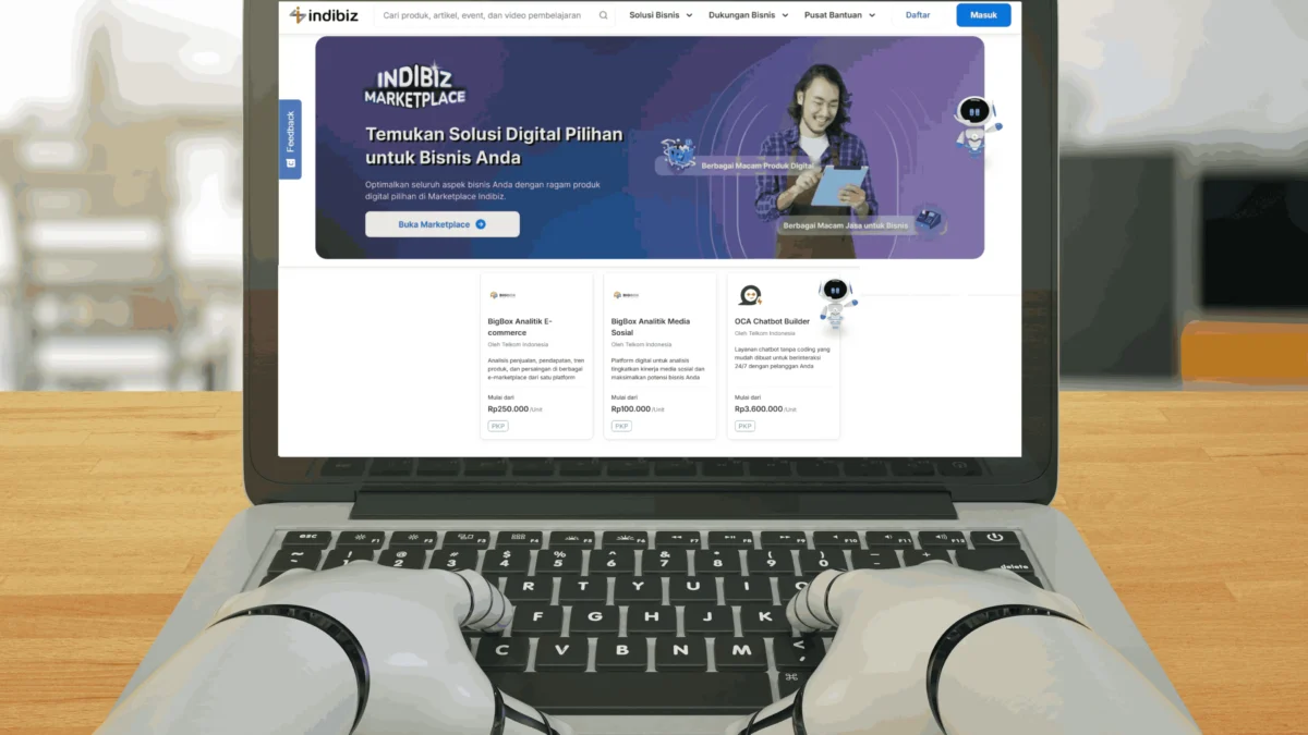 Tampilan Indibiz Telkom yang menghadirkan Inovasi AI untuk Bantu Transformasi Digital SME