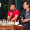 Pj Wali Kota Bogor, Hery Antasari bersama Ketua PWI Kota Bogor, Herman Indrabudi. (Yudha Prananda / Jabar Ekspres)