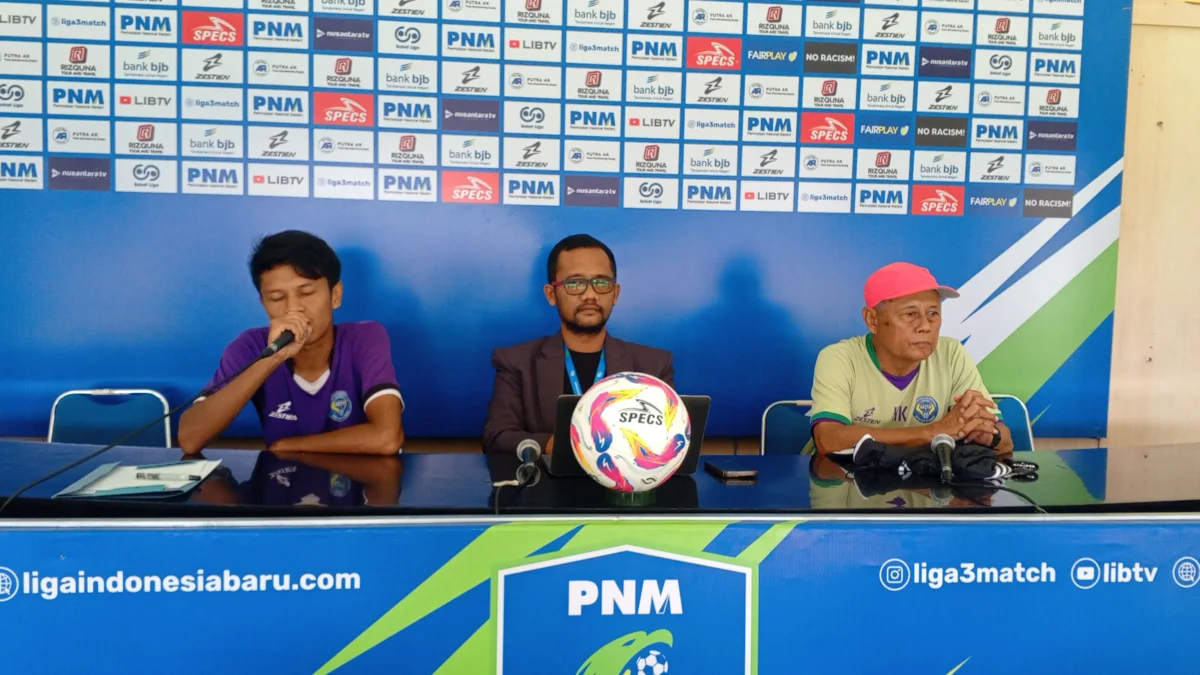 Pre-Match Conference di Stadion Galuh Ciamis, Kamis (20/2/2025) digelar jelang laga Sengit antara PSGC Ciamis vs Persekabpas Pasuruan, Kamis 20 Februari 2025. (Cecep Herdi/Jabar Ekspres)
