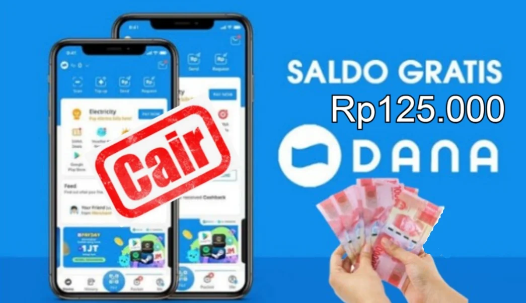 Saldo DANA gratis Rp125.000 cair cepat tanpa delay.