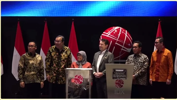 PT Bursa Efek Indonesia (BEI), PT Kliring Penjaminan Efek Indonesia (KPEI), dan PT Kustodian Sentral Efek Indonesia (KSEI), bersama Otoritas Jasa Keuangan (OJK) dan MSCI meluncurkan produk derivatif baru yaitu Foreign Index Futures atau Kontrak Berjangka Indeks Asing (KBIA) di Jakarta, Selasa (25/2/2025). ANTARA/HO-BEI.