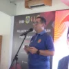 Sekda Kabupaten Bogor, Ajat Rochmat Jatnika saat menyampaikan sambutan di pelantikan PGI cabang Kabupaten Bogor, Sentul, pada Jumat (7/2). Foto: Diskominfo