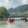 Susur Sungai sepanjang 5 kilometer di Sungai Citanduy Kota Banjar Jawa Barat. (Cecep Herdi/Jabar Ekspres)