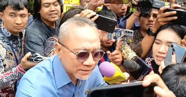 Ketua Umum Partai Amanat Nasional (PAN), Zulkifli Hasan saat menghadiri silaturahmi KIM di Padepokan Garuda Yaska, Hambalang, Kabupaten Bogor, Jumat (14/2/2025). (Foto: Regi / Jabar Ekspres)