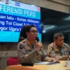 Dok. Konferensi Pers Polda Jabar terkait penanganan korban laka maut di GT Ciawi 2 Kota Bandung. Jum'at (14/2). Foto. Sandi Nugraha.