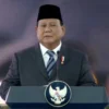 Prabowo Subianto saat memberikan pidato dalam acara pelantikan kepala daerah di Istana Negara, Kamis (20/2/2025). (Tangkapan Layar Youtube / Sekretarat Presiden)