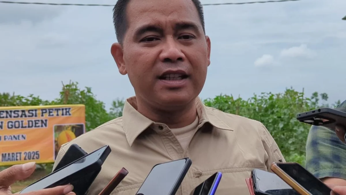 Pemerhati Politik Kabupaten Ciamis, Agus Winarno, saat diwawancara awak media, Rabu 26 Februari 2025. (foto: Cecep Herdi/Jabar Ekspres)