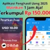 Dalam Waktu 1 Jam Sudah Terkumpul Saldo Rp150.000 di Aplikasi Penghasil Uang Terbaru 2025