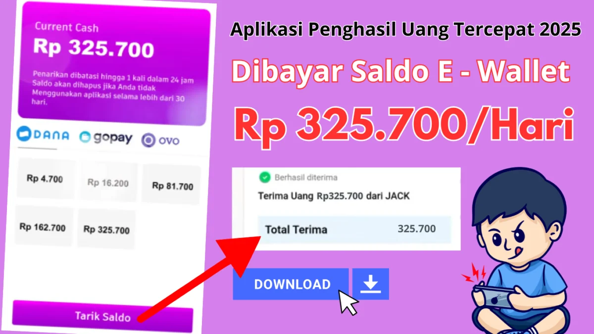 Tugasnya Naikkan Level Aja Dapat Bayaran Rp325.000 dengan Aplikasi Penghasil Uang Terbaru 2025
