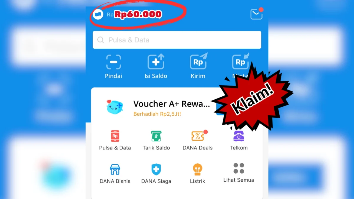 Saldo DANA Gratis Rp60.000 Langsung Cair dengan Tap-Tap Fitur Canggih