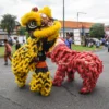 Ratusan peserta dari warga keturunan Tionghoa melakukan pawai perayaan Cap Go Meh di Jalan Raya Taman Kopo Indah, Kabupaten Bandung, Jum'at (14/2). Foto: Dimas Rachmatsyah / Jabar Ekspres