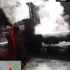 Petugas Damkar Kota Bogor sedang memadamkan api di Truk di GT Ciawi 2, Kota Bogor, Rabu (5/2). Foto : Damkar Kota Bogor