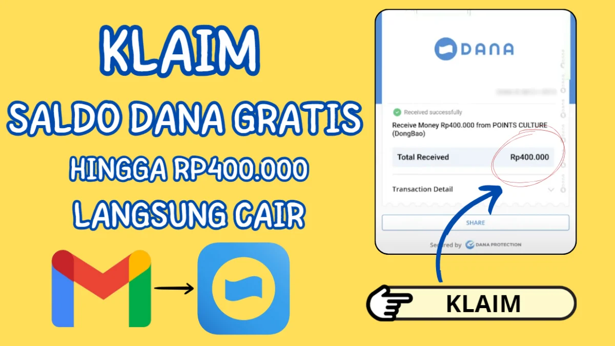 KLAIM Saldo DANA Gratis Langsung Cair hingga Rp400.000 Cukup Pakai Akun Gmail KLAIM Saldo DANA Gratis Langsung Cair hingga Rp400.000 Cukup Pakai Akun Gmail