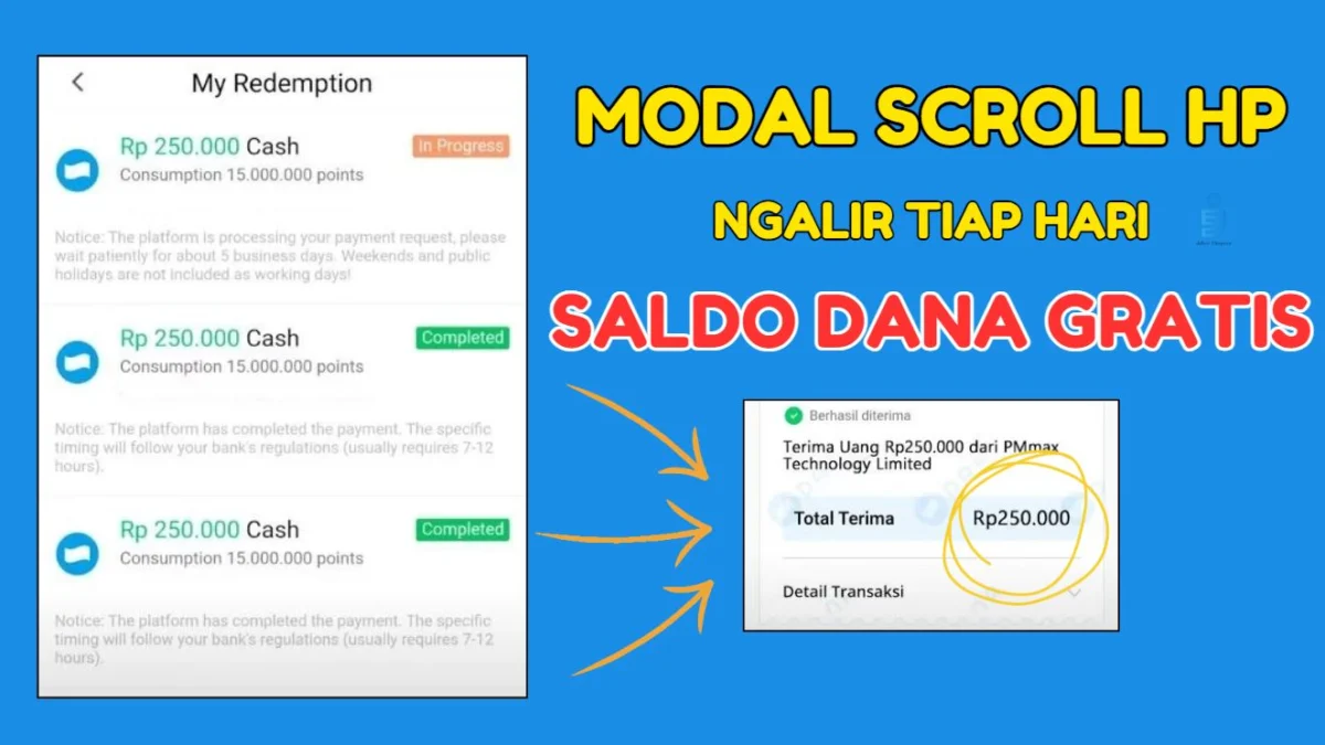 Cuma Scroll HP, Saldo DANA Gratis hingga Rp250.000 Ngalir Tiap Hari