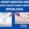 30 Menit Dapat Saldo DANA Gratis Rp108.000 Hanya dengan Menonton Video YouTube