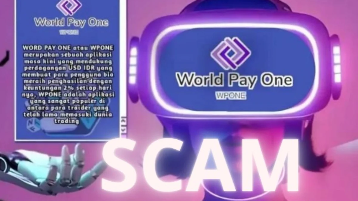 Aplikasi WPONE yang diduga sebagai penipuan.