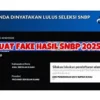 3 Link Fake Pengumuman SNBP 2025! Cara Buat dan Edit Template Pernyataan Lulus Seleksi