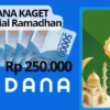 Buka Amplop dapatkan SAldo DANA Gratis hingga Rp250.000.
