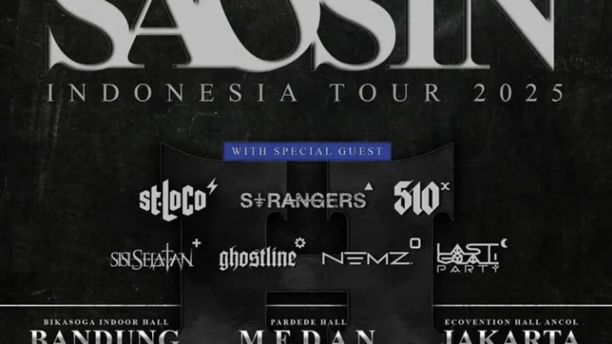 Ini Jadwal dan Tiket Konser Saosin Tur Indonesia 2025, Siap Nonton di Kotamu?