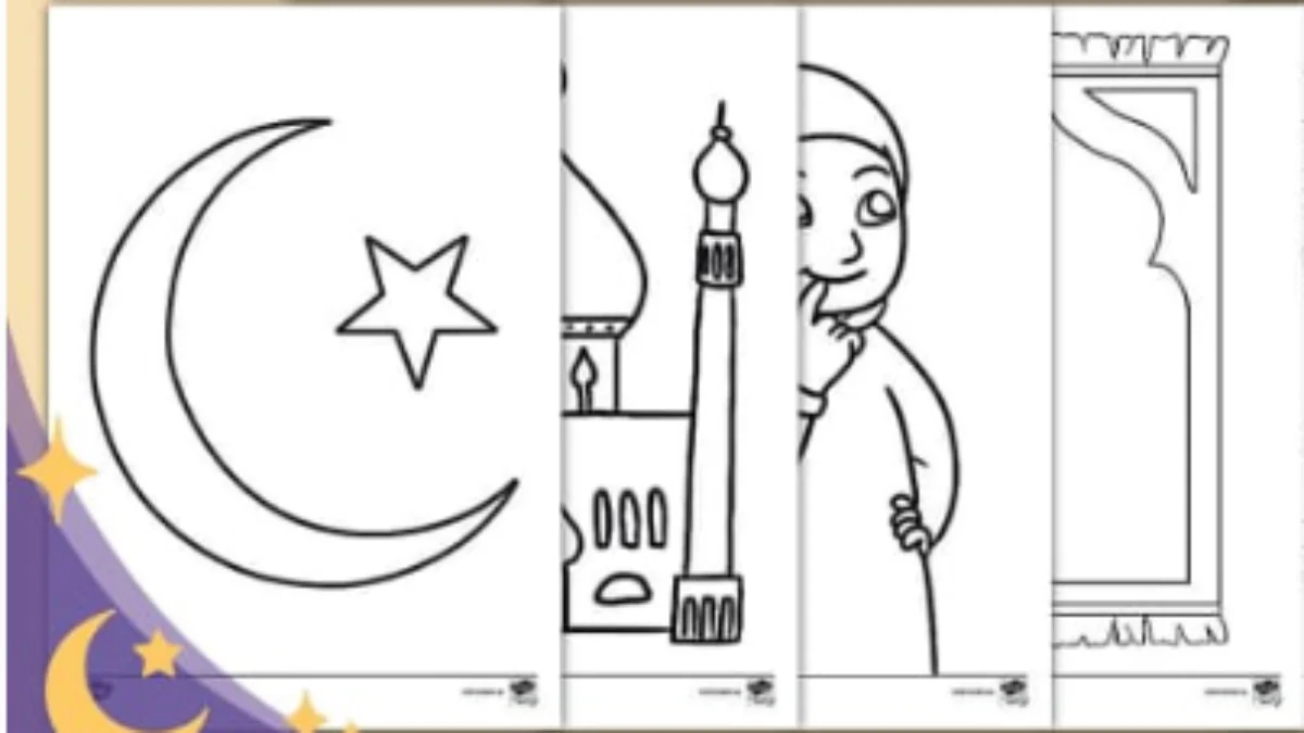 Download Koleksi Gambar Gratis untuk Lomba Mewarnai Anak-Anak Ramadhan 2025, dalam Format JPG, PNG, dan PDF