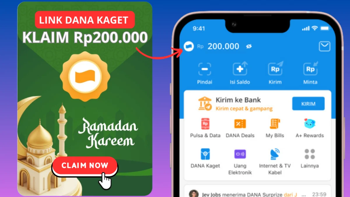 KLAIM Saldo DANA Gratis Rp200.000 dari LINK DANA KAGET Ini