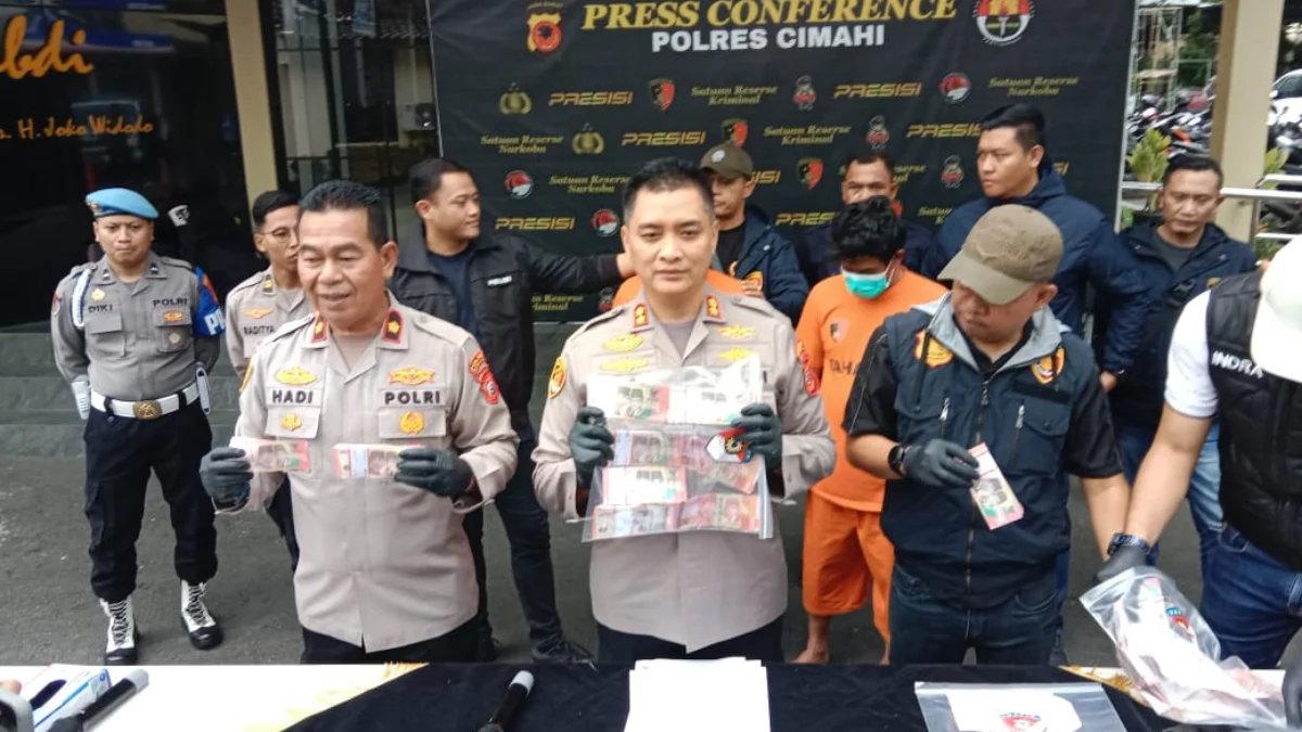 Polres Cimahi Berhasil Amankan Dua Pelaku Penyebaran Uang Palsu di Lembang (Mong)
