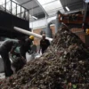 Petugas memilah sampah untuk di olah di TPST Tegallega, Kota Bandung. Foto: Dimas Rachmatsyah / Jabar Ekspres