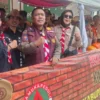 Ketua Kwarcab Bandung Barat, Ludi Awaludin saat meninjau posko pengamanan arus mudik di Kecamatan Cipatat. Kamis (27/3). Dok Kwarcab KBB