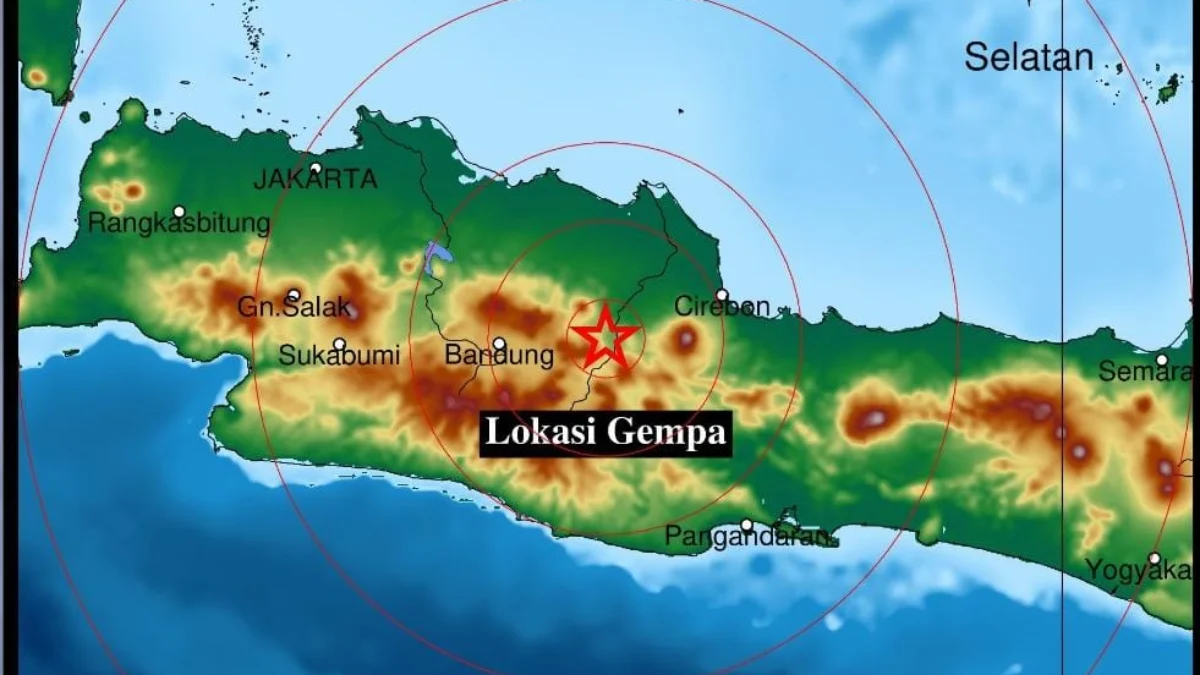 BMKG Deteksi Gempa di Sumedang, Guncangan Tercatat 3,0 Magnitudo Ilustrasi: Titik lokasi guncangan gempa bumi di wilayah Kabupaten Sumedang, Jawa Barat.