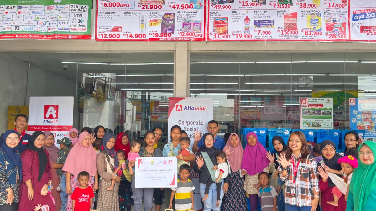Alfamidi Lanjutkan Program CSR Protein Cegah Stunting Tahap 5 di Karawang
