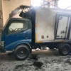 Ist. Truk Freezer yang meledak di wilayah Cibaduyut Lama, Bojongloa Kidul, Kota Bandung. Dok. Polsek Bojongloa Kidul.