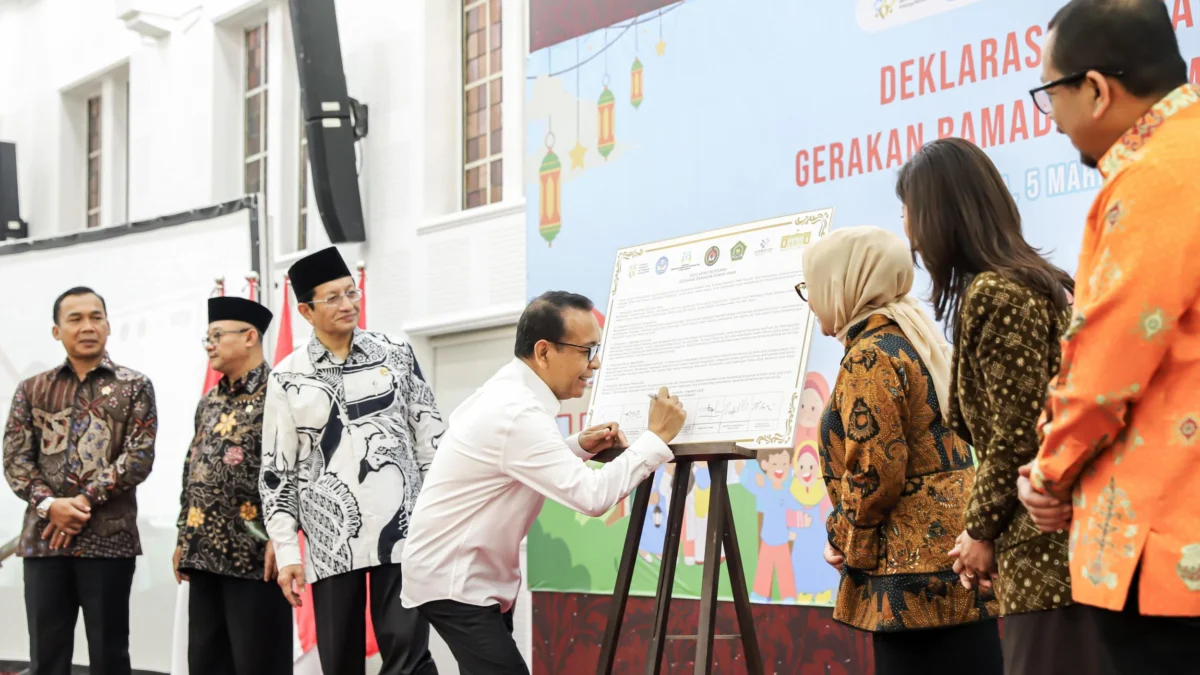 Pemerintah Gelar Deklarasi Gerakan Bersama Ramadan Ramah Anak. (foto/kemenkopmk.go.id)