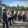 Operasi Ketupat Dimulai 20 Maret, Polres Cimahi Kerahkan 700 Personil Gabungan 700 personil gabungan dari TNI/Polri, Pemkab Bandung Barat, dan Pemkot Cimahi saat menggelar apel pasukan di Kotabaru Parahyangan, Padalarang, KBB. Kamis (20/3). Dok Jabar Ekspres/Suwitno