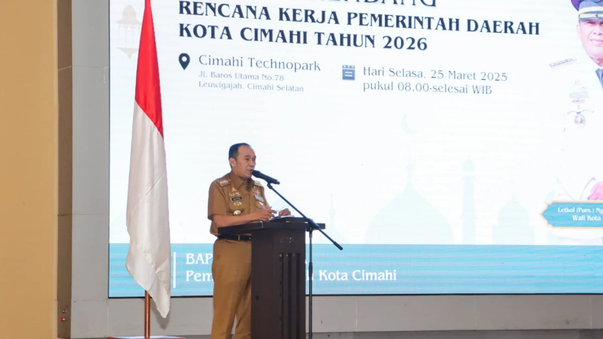Tak Mau Fasilitas Berlebihan, Ngatiyana Pilih Alihkan Anggaran untuk Pembangunan Wali Kota Cimahi, Ngatiyana saat Sambutan di Pra Musrenbang RKPD Cimahi di Techno Park. (Mong)