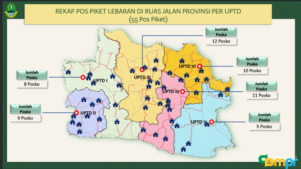Sebaran Posko Piket Lebaran DBMPR Jabar