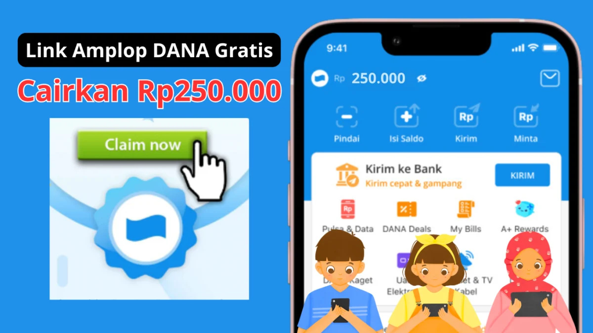 Sekali KLIK Cair Saldo DANA Rp250.000 Gratis dari Amplop Ini 