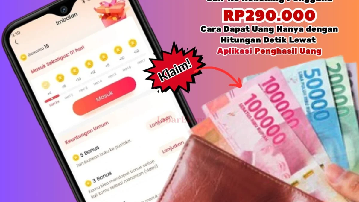 Terima Bonus Rp290.000 Lewat Koin di Aplikasi Penghasil Uang