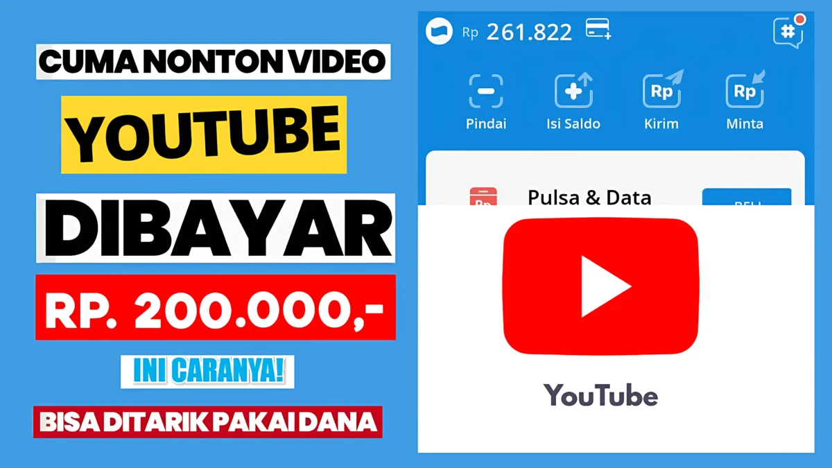 Cukup Nonton Youtube dan Langsung Cair Rp242.000 Saldo DANA, Begini Caranya